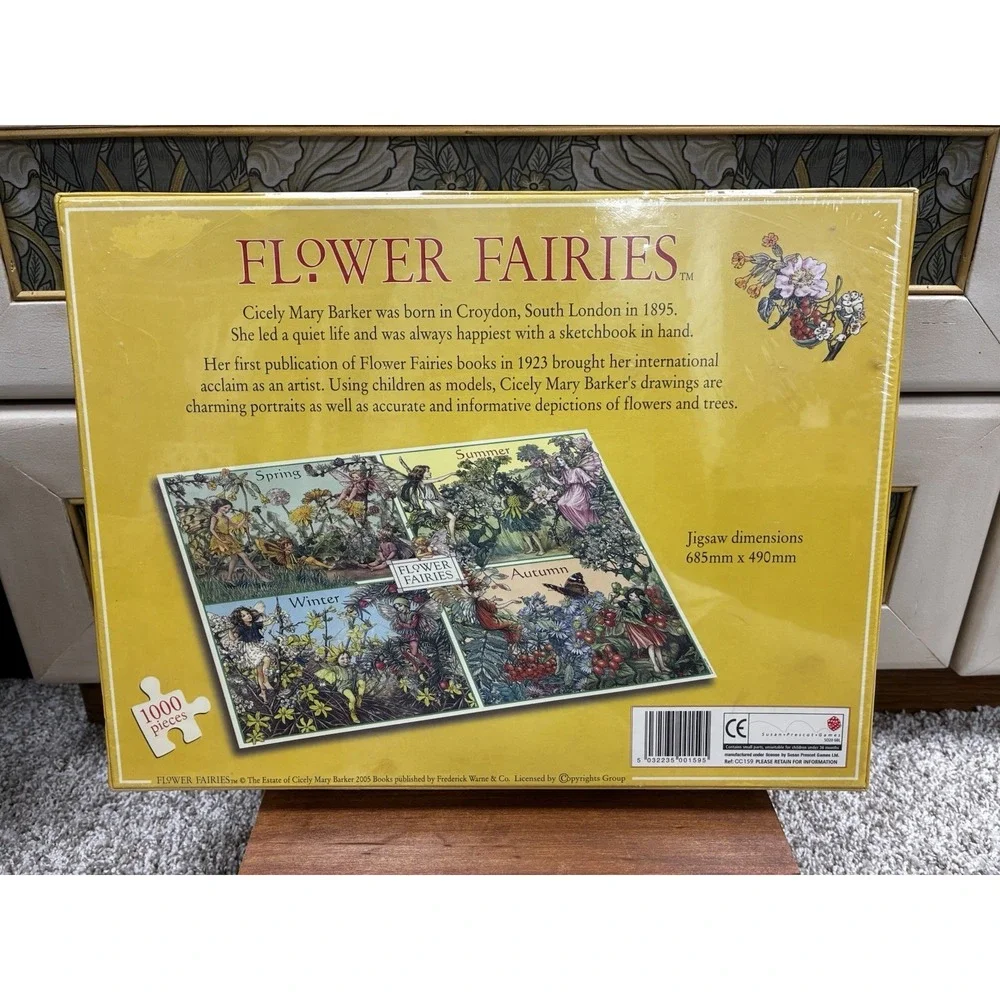 Set Of 3 Vintage Sealed Flower Fairies Jigsaw‎ Puzzles By Cicely Mary Barker